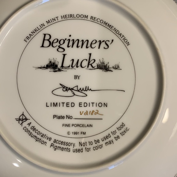 Limited Edition Beginner’s Luck Decorative Plate - Picture 3 of 5